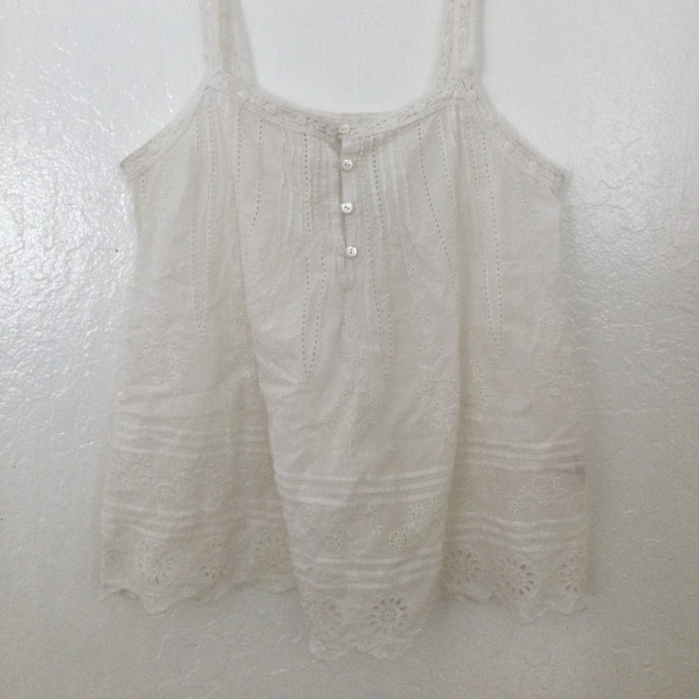 Calypso St. Barth White Embroidered Cami XS